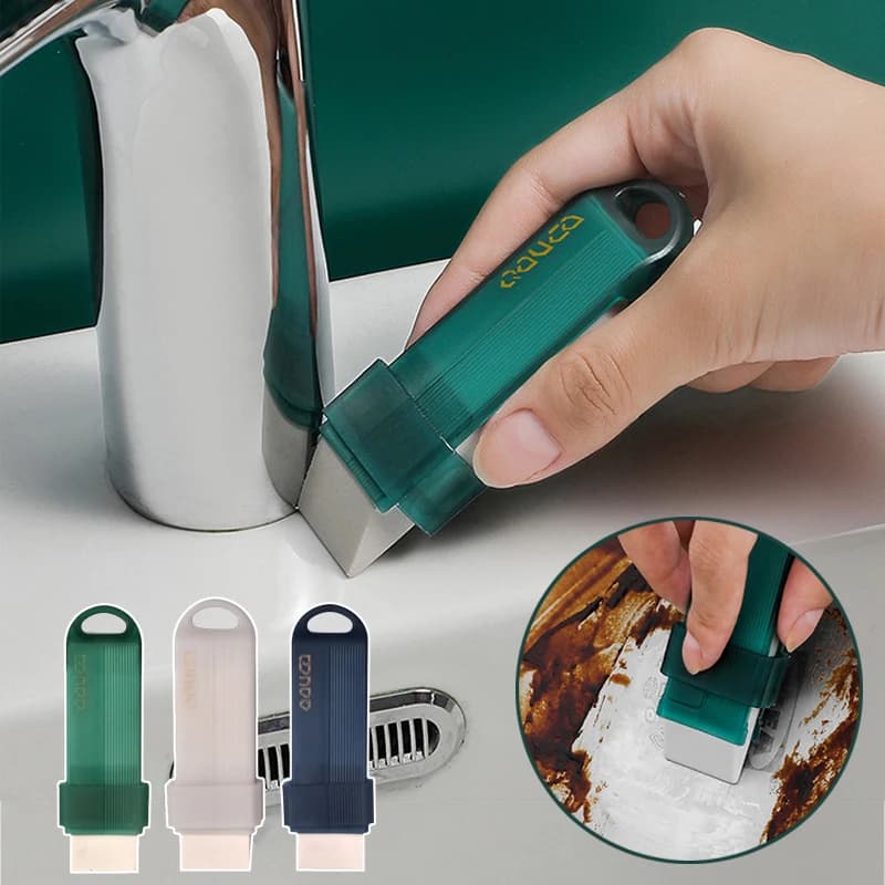 Gomma per la rimozione del calcare da cucina, strumento per la pulizia dei rubinetti, spazzola riutilizzabile per lavelli da bagno, accessorio per la pulizia, gomma per la rimozione delle macchie in acciaio inossidabile