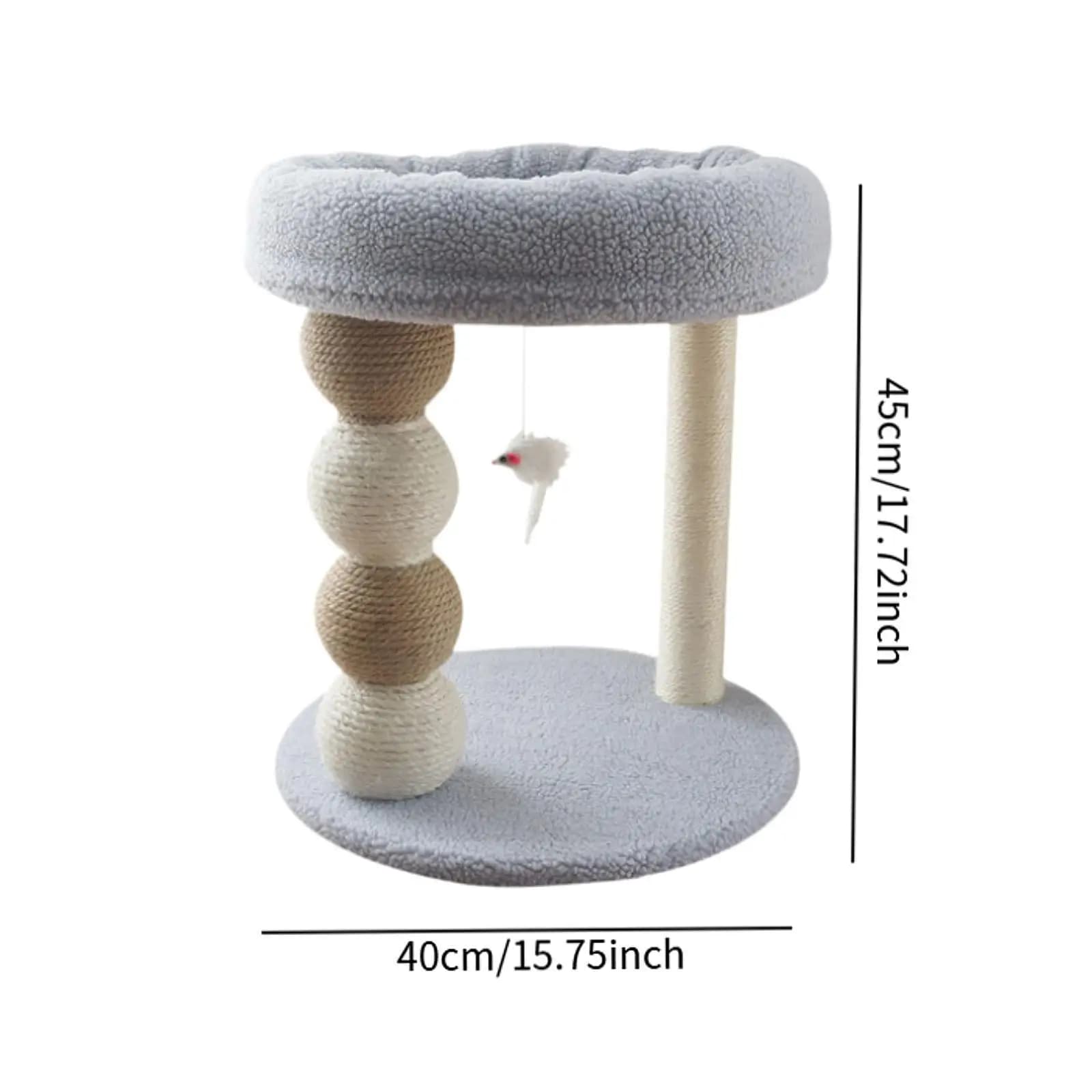 Cat Scratch Post for Indoor Cats Small Cat Tree with Carpeted Base Sisal Cat Scratcher