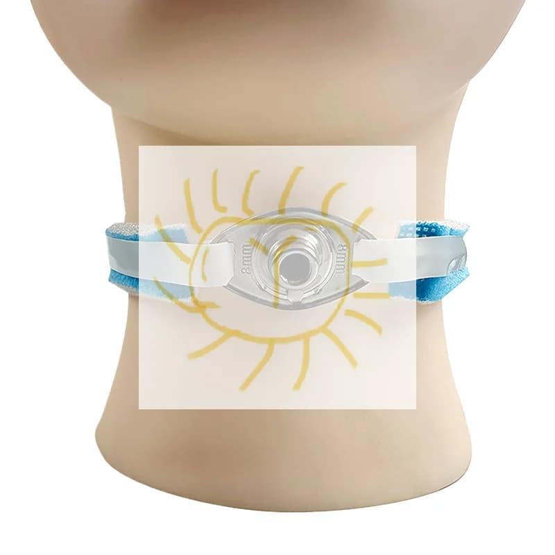 1 pz Supporto per il collo nudo Tubo endotracheale Spugna Cinghia di fissaggio Fasciatura Tracheostomia Supporto per cintura fissa Forniture tracheali mediche