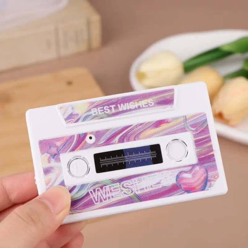 60-second DIY Audio Voice Recorder Cassette Tape Shaped Recording Device Recordable Greeting Card For Birthday Valentines Day