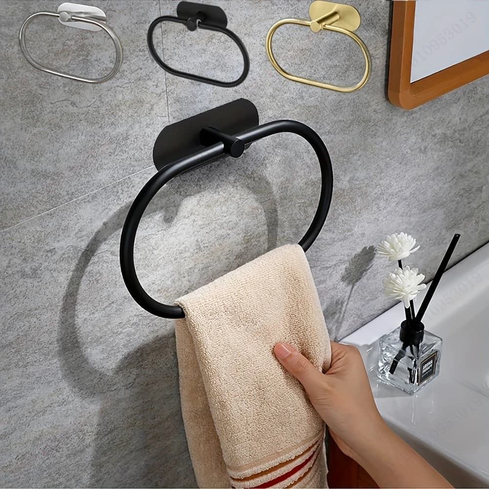 Portasciugamani adesivo per parete del bagno, portasciugamani, portasciugamani in acciaio inossidabile, porta asciugamani, gancio, porta fazzoletti, porta WC