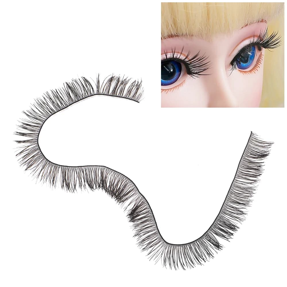 5 Pcs doll Fake Eyelashes Dome Black Brown Simulation Toy Kids Party Gifts Toy Decor Dolls Accessories