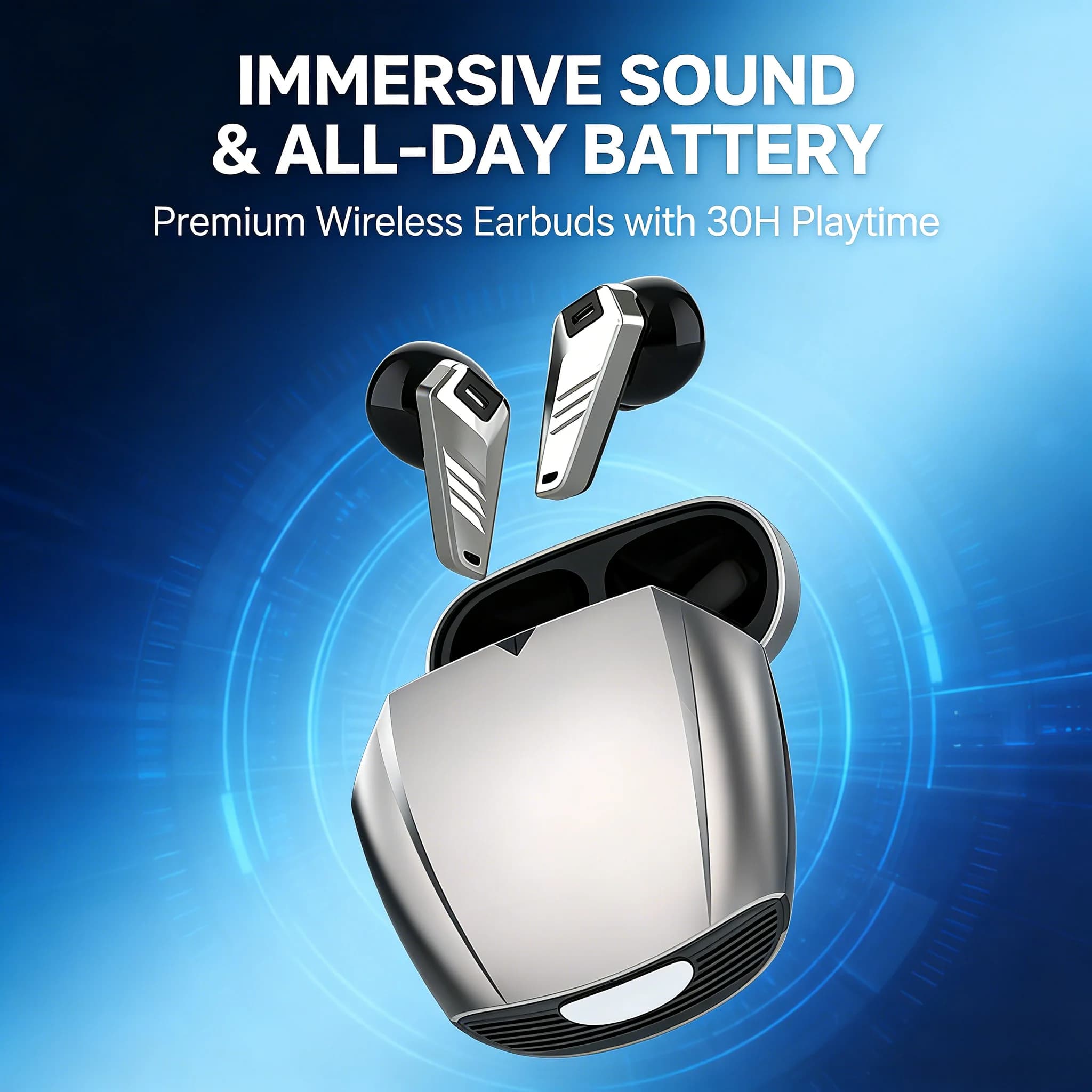 New Bluetooth 5.3 2026 Wireless Headphones for Gaming and Music, In-Ear Sports Audience with Microphone