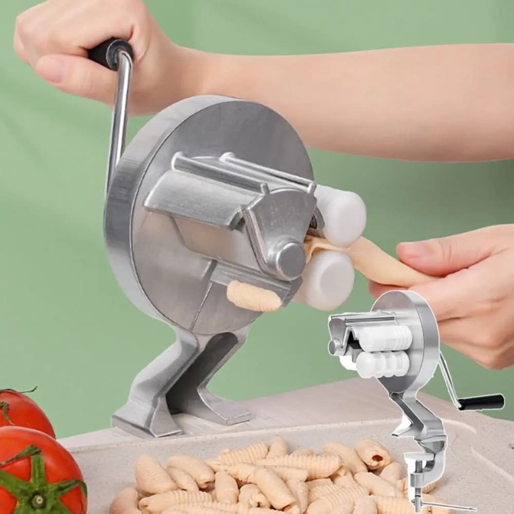 Macchina per pasta manuale in lega di alluminio Macchina per pasta a manovella rimovibile con morsetto regolabile Macchina per pressa manuale per produzione di noodle
