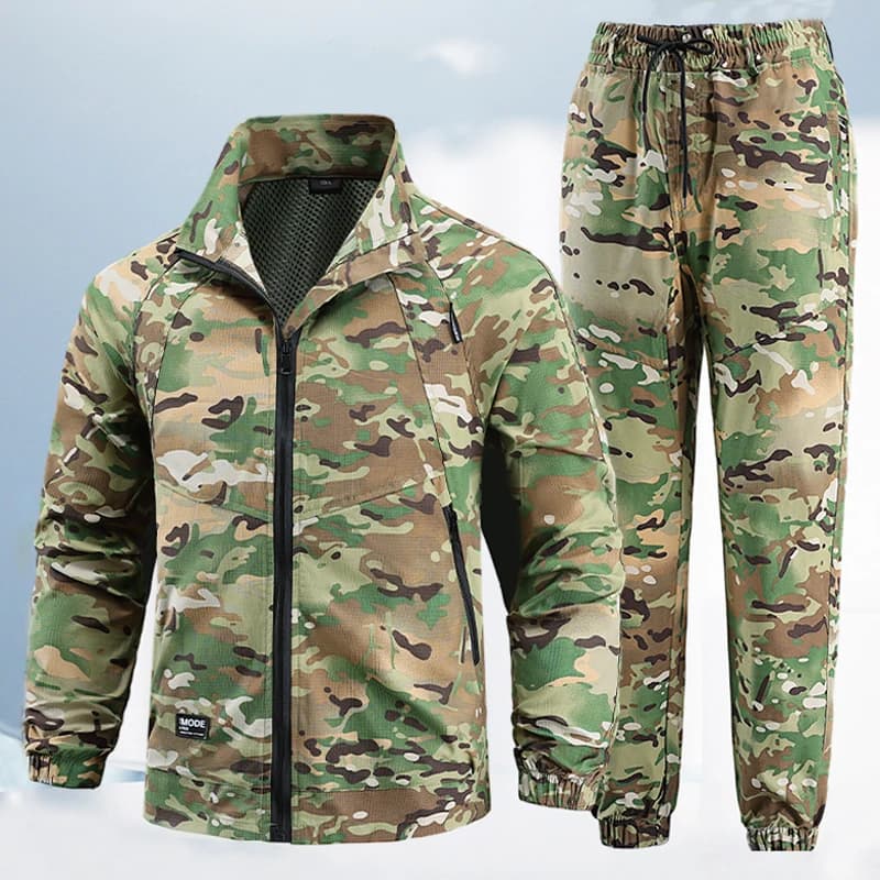 Men's Tactical Set, Hunting Suit Resistant, Jacket and Pants for Open Hiking, Light Sports Complex