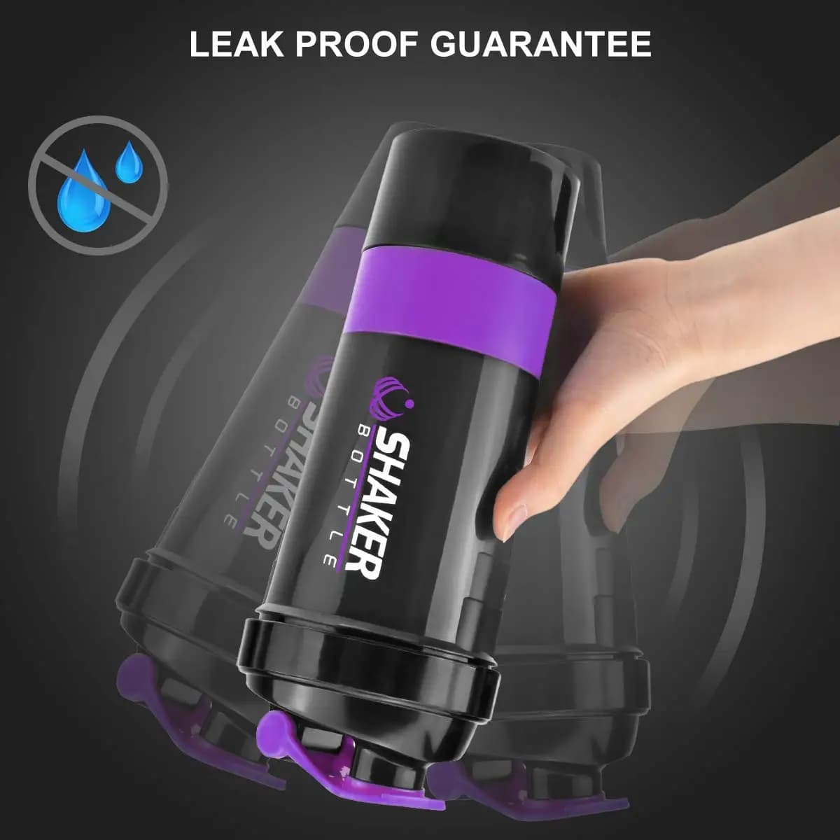 Shaker for Protein Bottle Shake Cup for Powder with Container Sports Water Bottle Anti-slip Twist Off Pill Tray Lost for Protein Blends