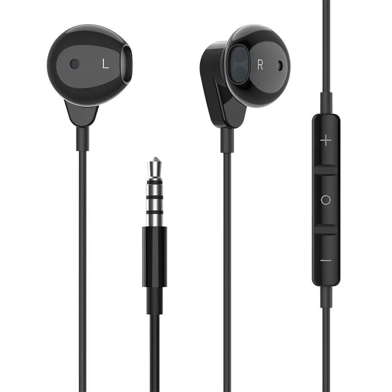 3.5mm Jack Wired Semi-in-ear Earphones Lightweight Ergonomic Gaming Headset Stereo Bass Hands-free Call Earbuds For Mobile