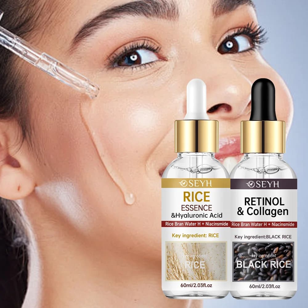 SEYH Hydrating Liquid Rice Essence Day and Night with Collagen, Aloe Vera, Niacinamide, Deep Hydration, Illuminating, Skin Tone Uniform