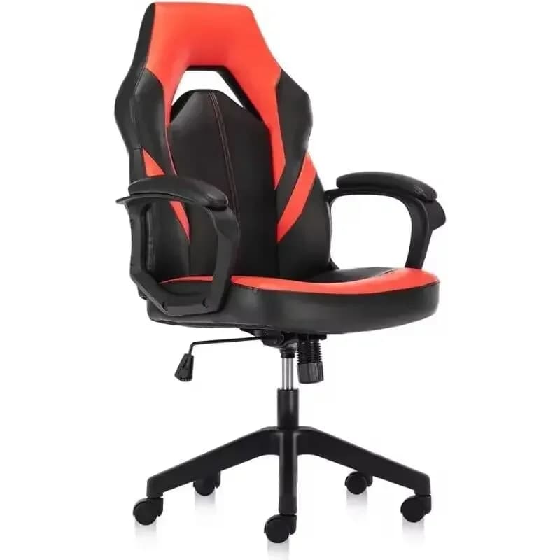 Sedia da ufficio, sedia da gioco per computer in pelle rigenerata Sedia direzionale da scrivania ergonomica con schienale alto Sedia da lavoro girevole Comoda