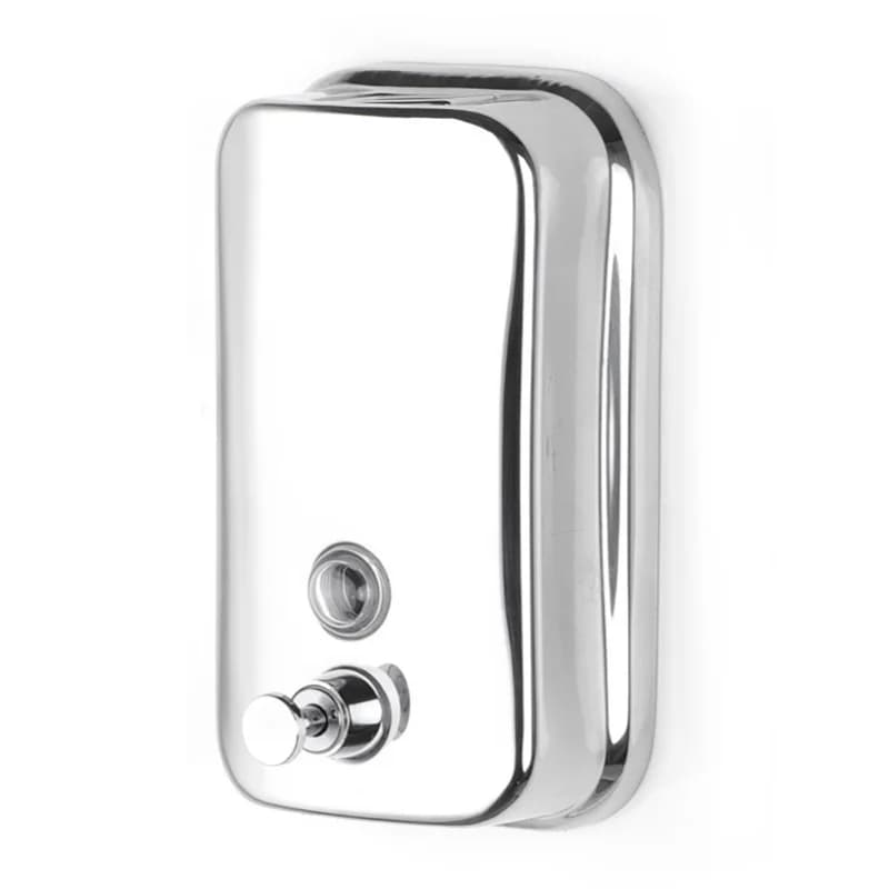 Dispenser di Sapone Manuale da Parete 800ml in Acciaio Inox, Dispenser di Sapone Commerciale Ricaricabile per Sapone Liquido
