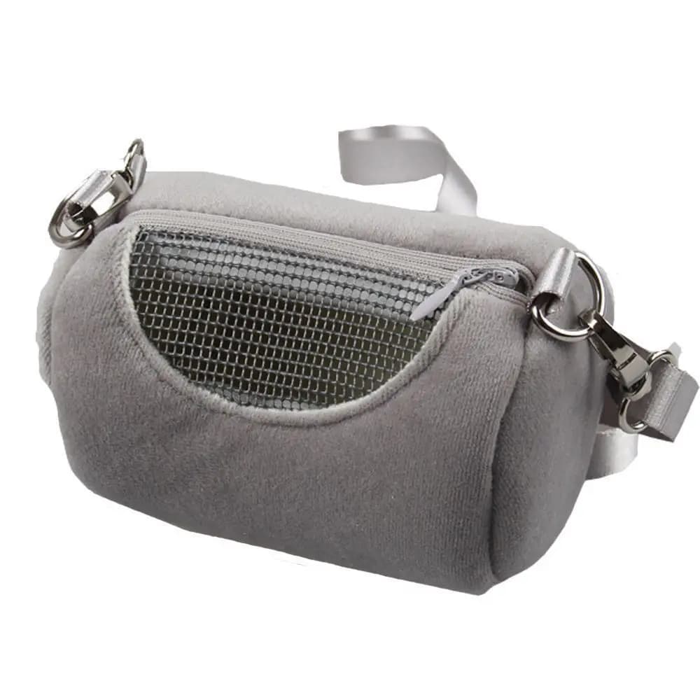 1 borsa da viaggio per animali domestici da esterno in flanella traspirante, tracolla per piccoli animali domestici, borsa per criceti