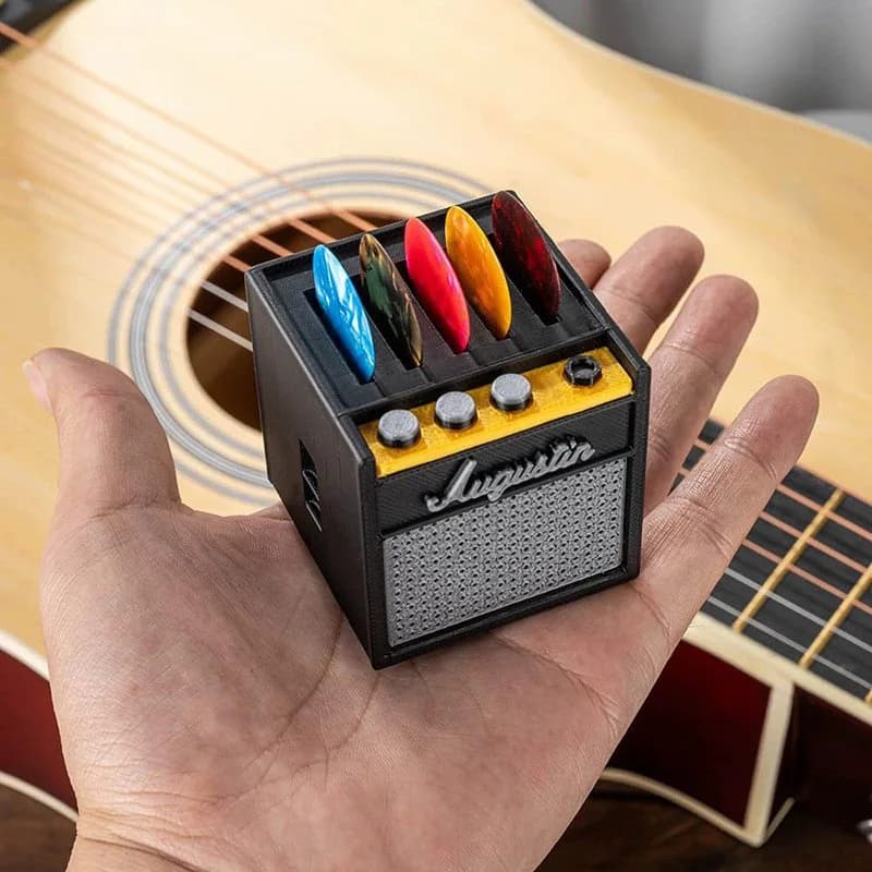 3d Printed Guitar Pick Holder Amplifier Shaped Plectrum Storage Box Guitar Accessories For Acoustic Electric Guitar Musicians