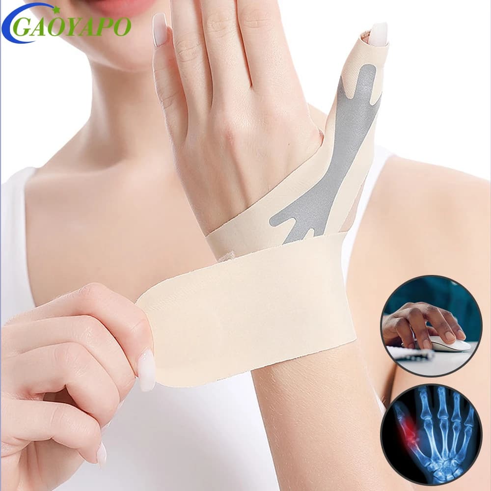Stecca per pollice 1PC mano destra, tutore di supporto per pollice da polso regolabile morbido, stecca per dito trigger per artrite con striscia di compressione