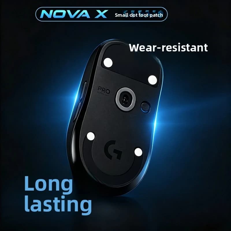 NovaX Mouse Feet Custom PTFE Glass Pad Ice Version FPS Wear Resistant Durable Smooth Anti-fouling Waterproof Balanced Control