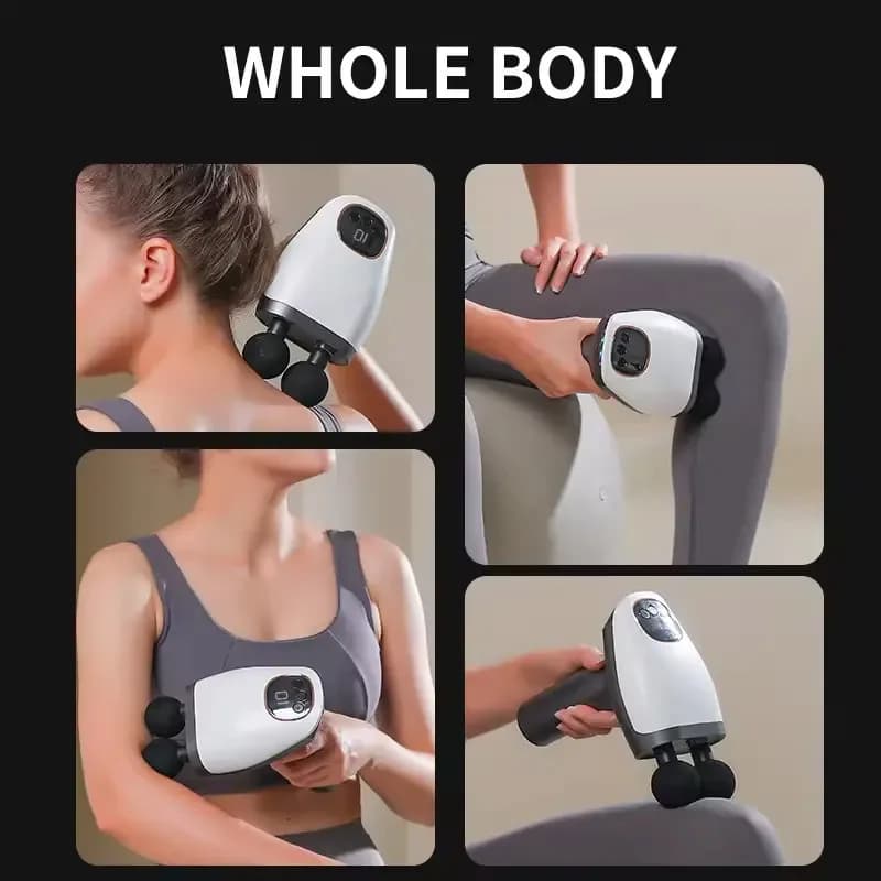 Double Head Band Gun USB Charging Electric Muscle Relaxation Fitness Equipment Relaxing Massage Massage for Deep Fabrics