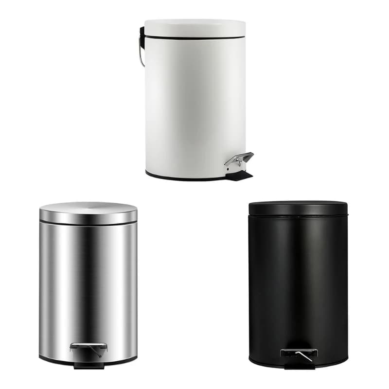 Cestino per rifiuti elegante in acciaio inox da 3 litri con coperchio a chiusura ammortizzata per bagni