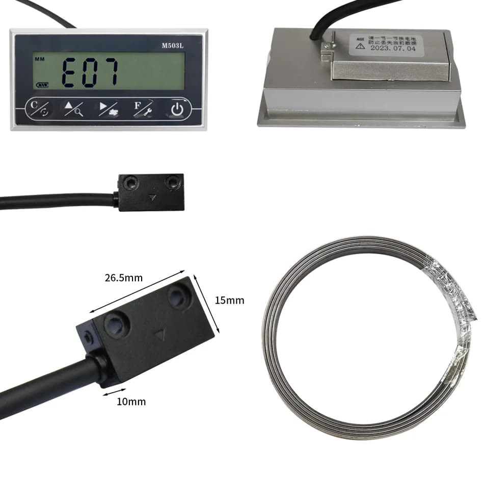 Bilancia magnetica Display LCD DRO M503L Radout digitale Sistema di misurazione magnetico incorporato integrato Nastro magnetico con cintura antimacchia