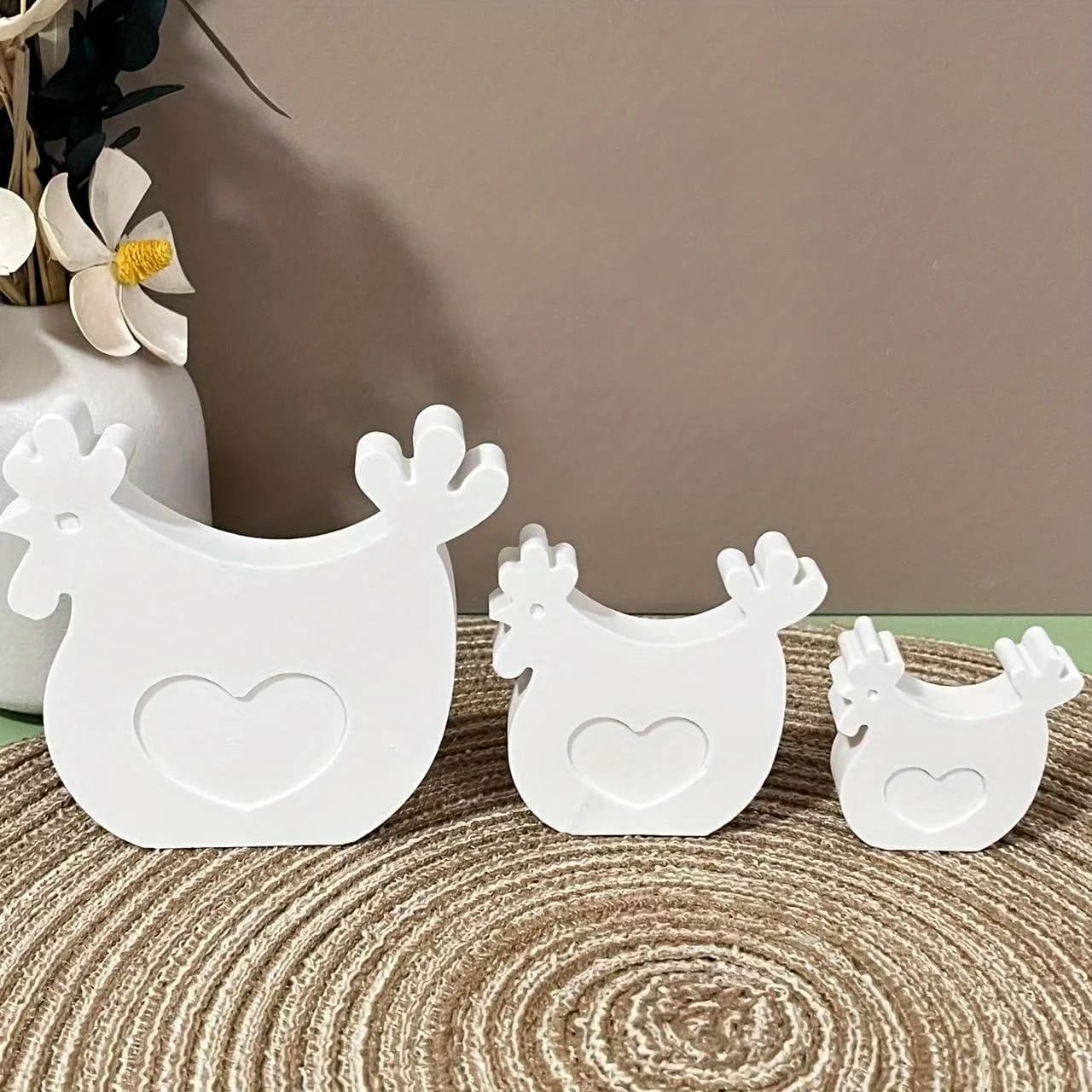 Stampi per polli grandi, medi e piccoli; Stampi in resina e silicone; Stampi in silicone per figurine decorative di galli e galline; Stampi in gesso fai da te