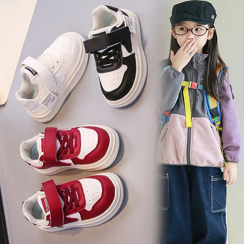 Scarpe sportive per bambini Scarpe casual per bambini traspiranti Gancio e anello 2025 Autunno Nuove scarpe da corsa per ragazze dei ragazzi Fondo morbido per studenti