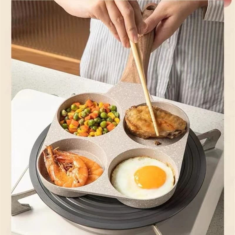 Maifan stone non-stick pan, flat-bottomed egg burger pan, induction cooker special, breakfast mini egg frying pan