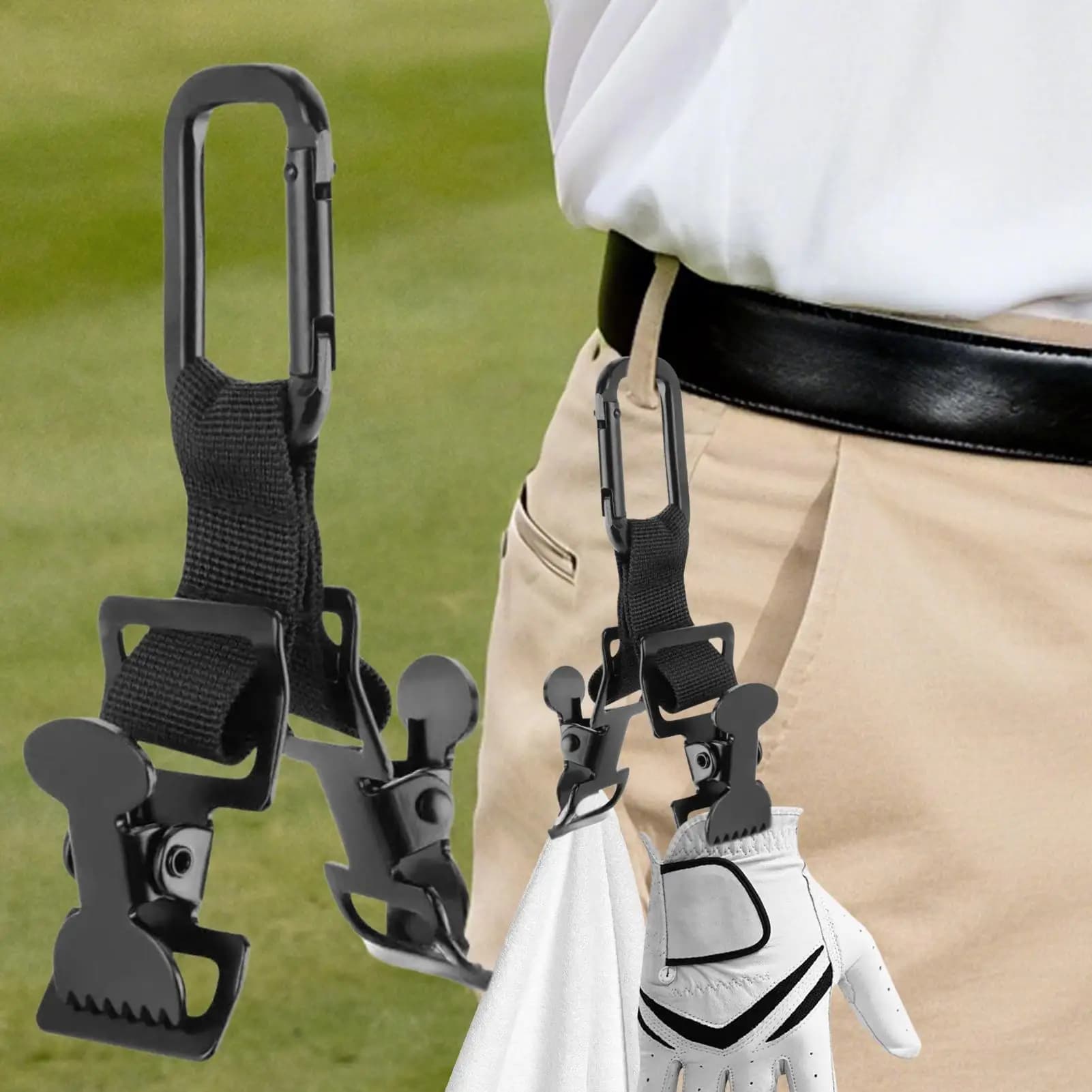 Clip Portatile per Guanto da Golf, Fermaglio di Sicurezza a Presa Forte, Pratico Portaoggetti per Palestra, Ciclismo, Edilizia, Meccanica, Personale Esterno
