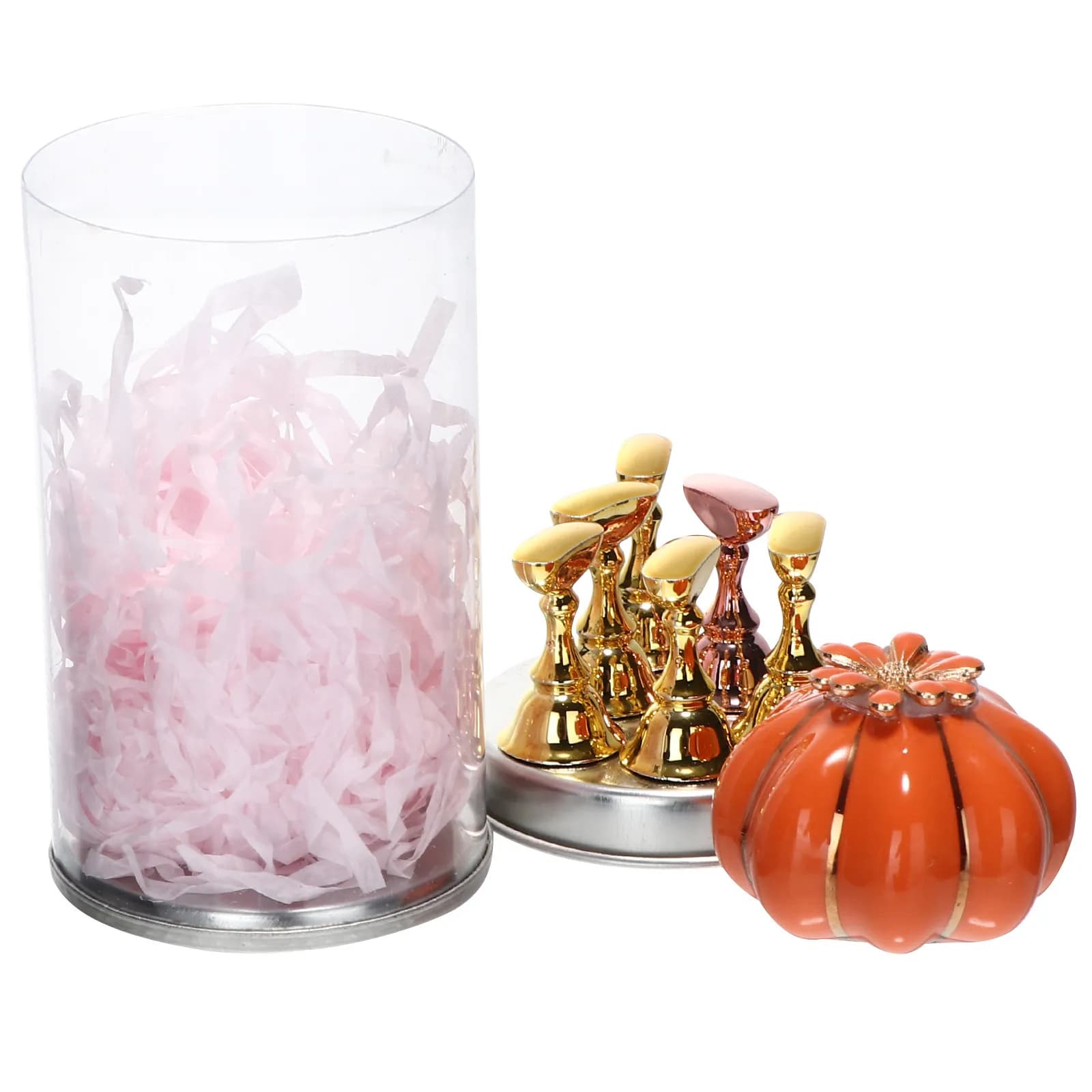 1 Set Pumpkin Base Chess Piece Practice For Artificial Display Art Training Tool Nail Art Practice Stand Nail Display Stand