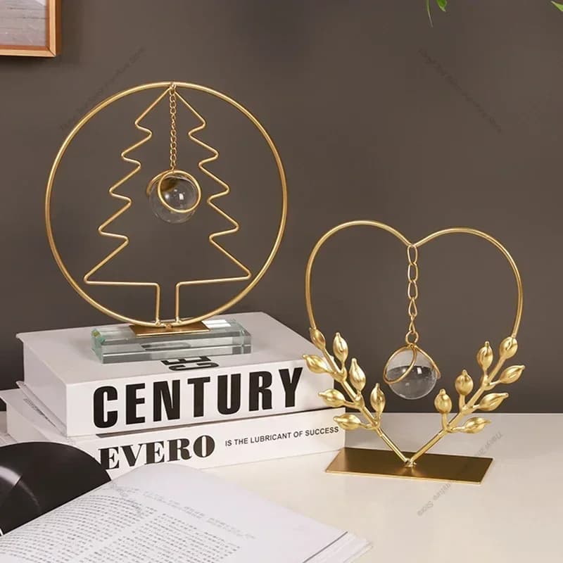 Decorazione artistica creativa con sfera di cristallo Decorazione moderna estetica di lusso per la stanza Eleganza semplice Decorazioni per la casa Figurine di statua FYFM