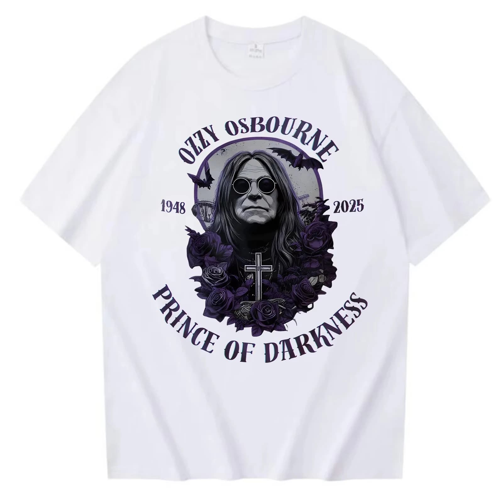 Maglietta Ozzy Osbourne R.I.P 2026 per Uomo e Donna, T-Shirt Commemorativa della Leggenda del Rock Ozzy Osbourne, Manica Corta in Cotone