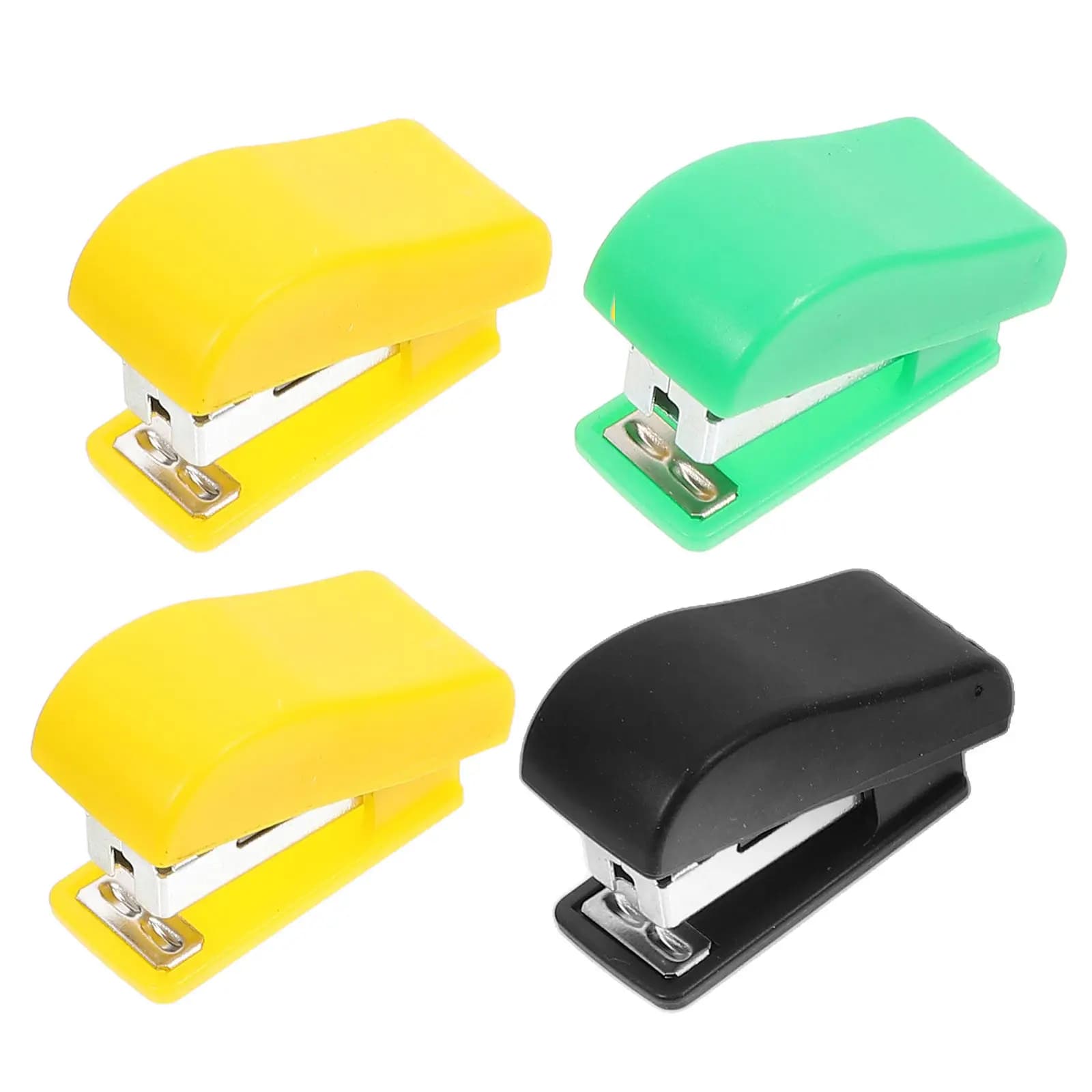 Mini cucitrice da tavolo da 4 pezzi, cucitrice in plastica e metallo a forma di animale carino, portatile e leggera, per cancelleria scolastica, ufficio, casa