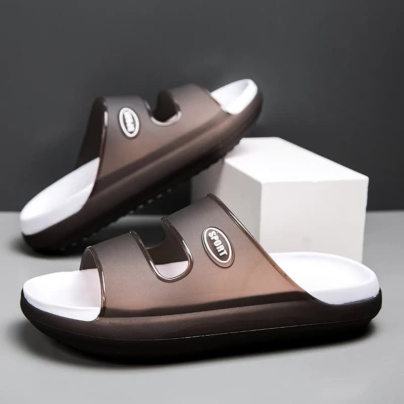 Men's Thick-Soled Sandals for Outdoor Wear and Beach Use, Soft-Soled Comfortable Beach Vacation Sandals