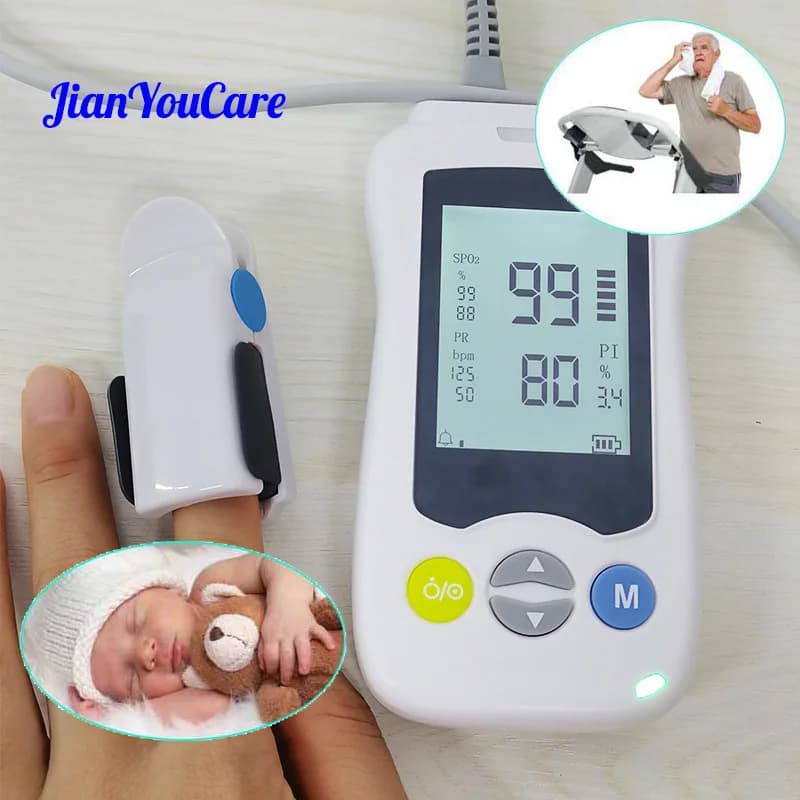 JianYouCare Medical Laptop Pulse Oximeter for Infants, Children and Adults, Pediatric finger Oximeter