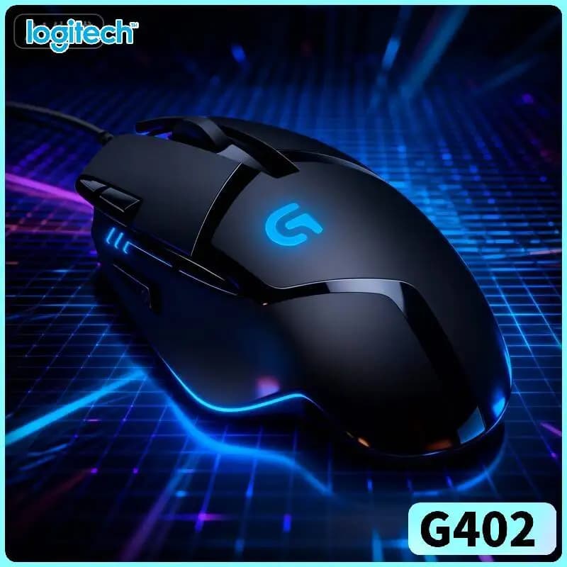 Logitech G402 Wired Gaming Mouse 32-Bit ARM Processor 8 Buttons 20M Clicks Anti-Slip for Hardcore FPS Gamers