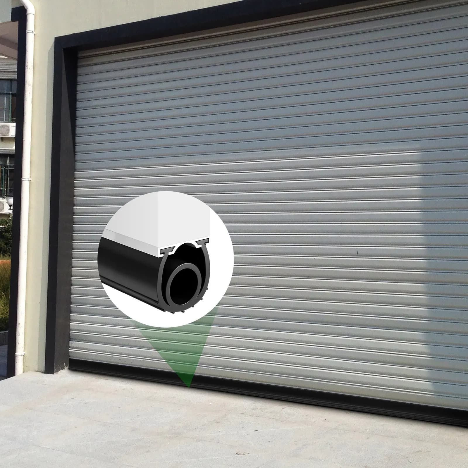 1 Roll Garage Door Bottom Seal Epdm Weatherstrip Strip Extra Thick Threshold Seal for Draft Stopper Insulation Soundproofing
