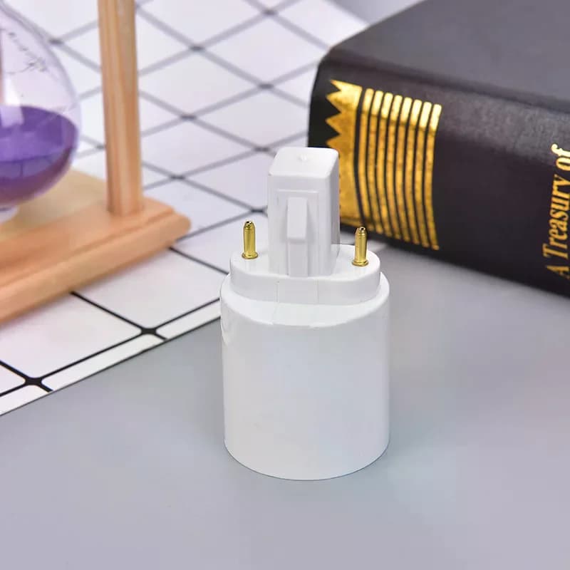 PBT Fireproof E27 Bulb Adapter Lamp Holder Base Socket Conversion, With EU Plug For Lamp Conversion