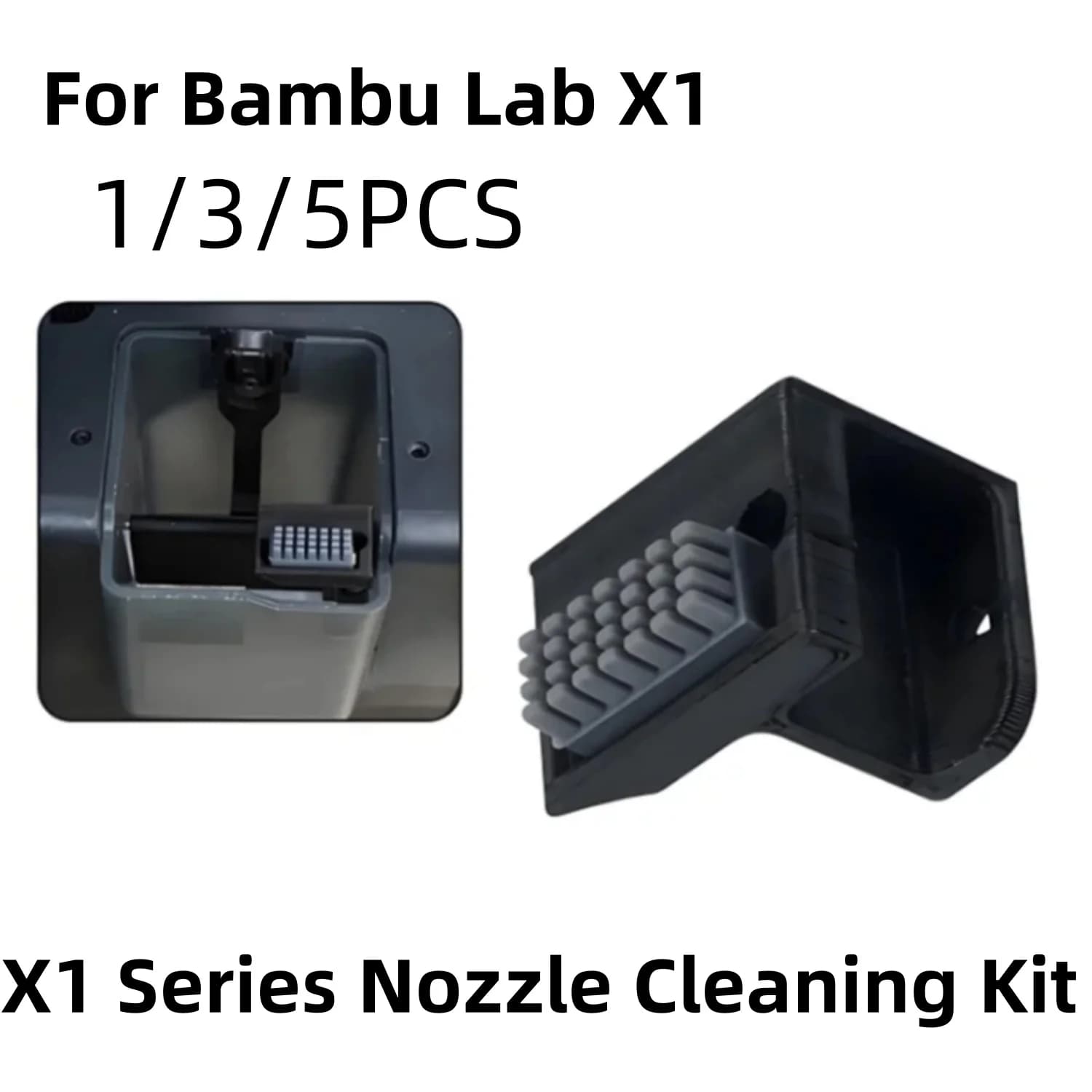 Spazzola per pulizia ugelli in silicone per tergicristallo per stampante 3D per la stampa 3D della serie Bambu Lab X1 e migliora la durata