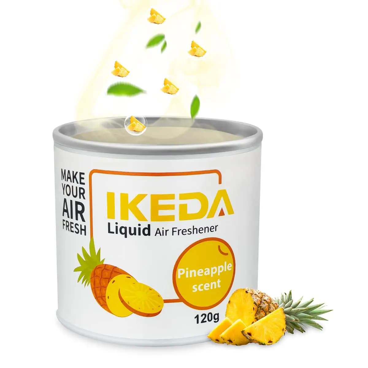 Deodorant for car: perfume of Pineapie Liquid cans Elimination of odors Removing the smell of smoke Strong and lasting fragrance for the house of the car