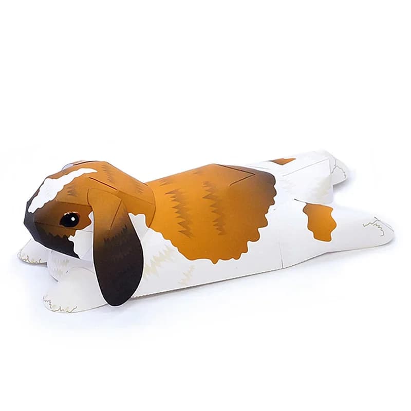 Holland Mini Lop Rabbit Handmade Origami Art Folding Cute 3D Paper Model Papercraft Animal DIY Kids Adult Craft Toys QD-003