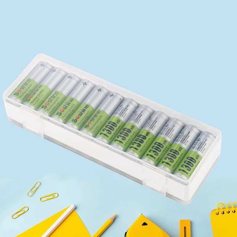 Custodia per batteria AA Custodia per batteria compatta per PC per 24 batterie AA o 14500 resistenti all'acqua e facile da trasportare