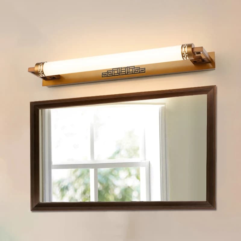 Lampada da parete dorata Bagno Bagno Camera da letto Lampada da specchio cosmetico Led 8W 470mm Sconce di illuminazione per pittura nera americana
