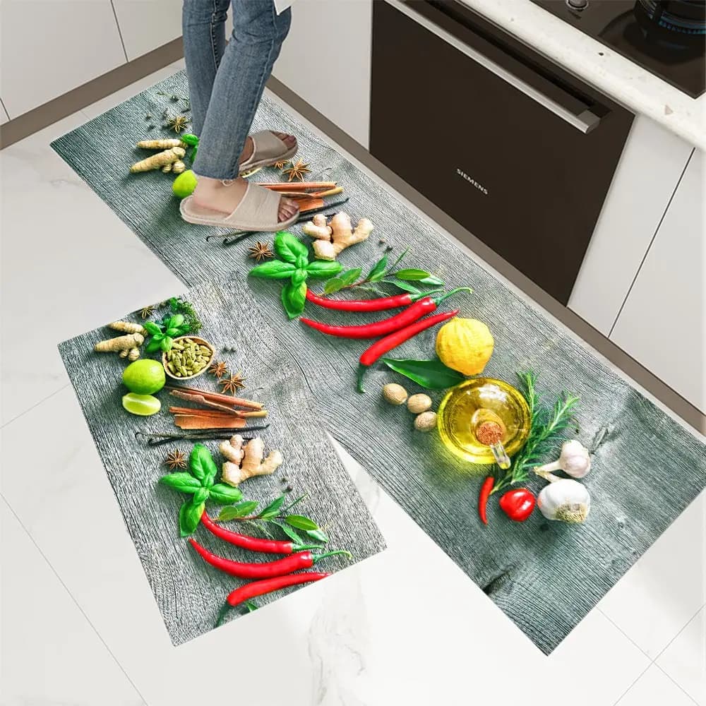 1PC Warms Spices Kitchen Mat Zerbino Bedroom Home Mat Decor Living Room Mats Corridor Bath Non-slip