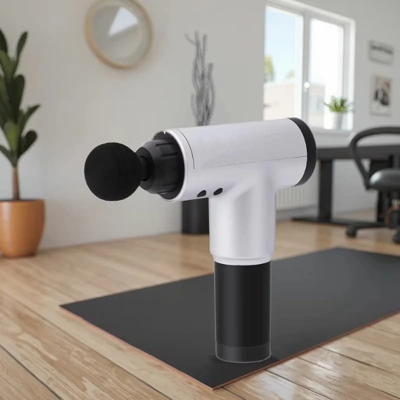 Wireless Electric Massage for Band Rechargeable 4 Head Percussion Muscle Gun for Deep Fabric Body Massage