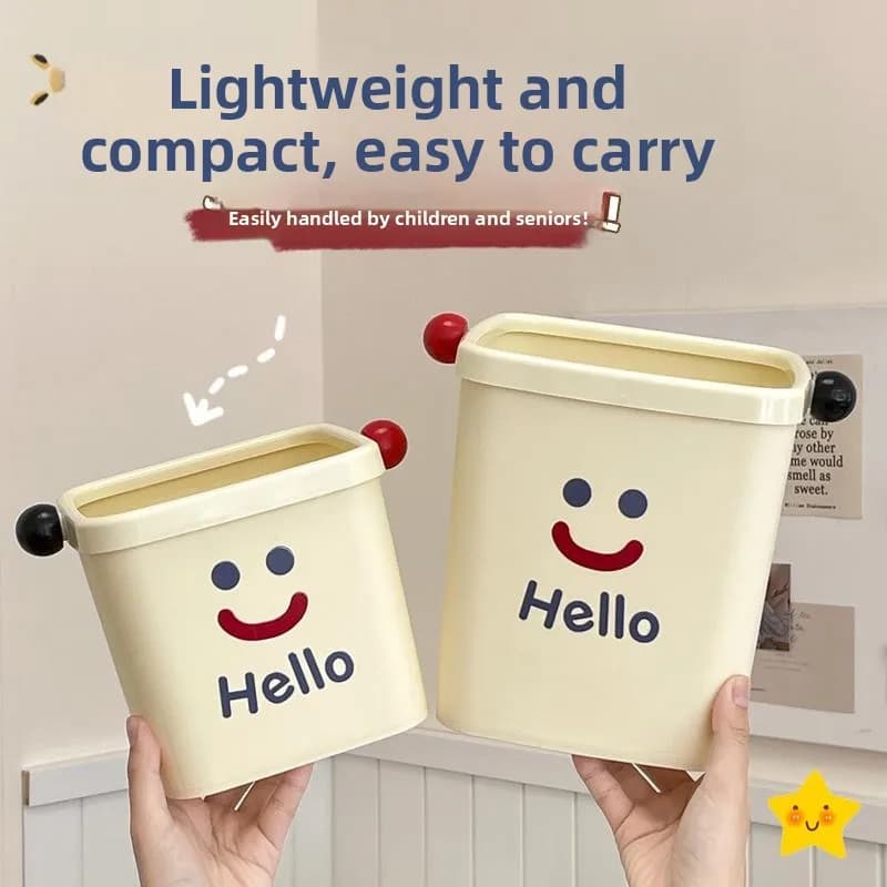 Cestino da scrivania rinforzato, grazioso, per casa, soggiorno, ufficio, design personalizzato, alto valore estetico, secchio igienico per dormitorio