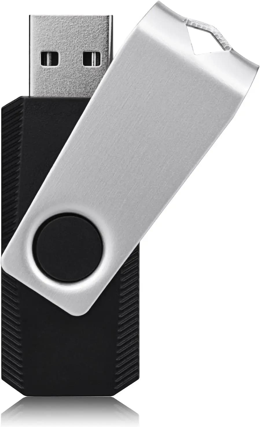 Chiavetta USB 2.0 da 128GB, Pennetta USB Girevole in Metallo con Indicatore LED, Memoria Portatile per Archiviazione Dati, Forniture per Scuola e Ufficio