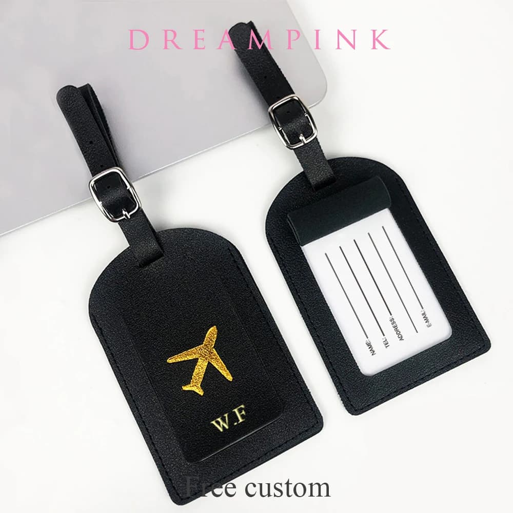 Nome personalizzato Etichetta per bagagli Lettere personalizzate Regalo fai da te ID aereo Indirizzo Porta etichette Donna Uomo Valigia Accessori da viaggio