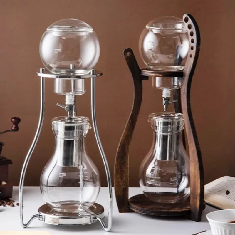 Large Glass Ice Brew Coffee Maker Adjustable Flow Drip Brewer For Shop Household