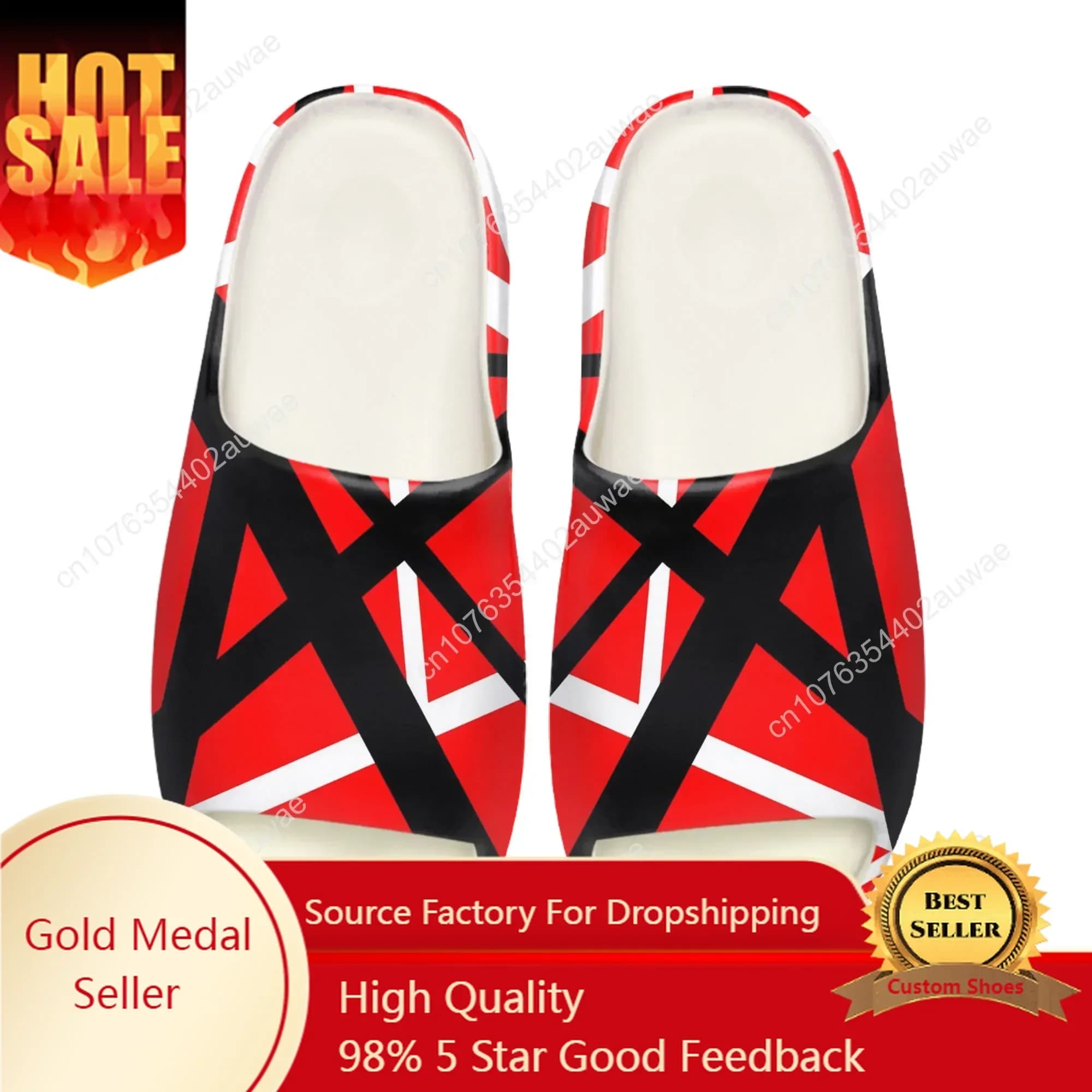 Van Evh 1984 Stripes Halen Pantofole con suola morbida Zoccoli da casa Scarpe da acqua Uomo Donna Adolescente 5150 Personalizza su sandali merda