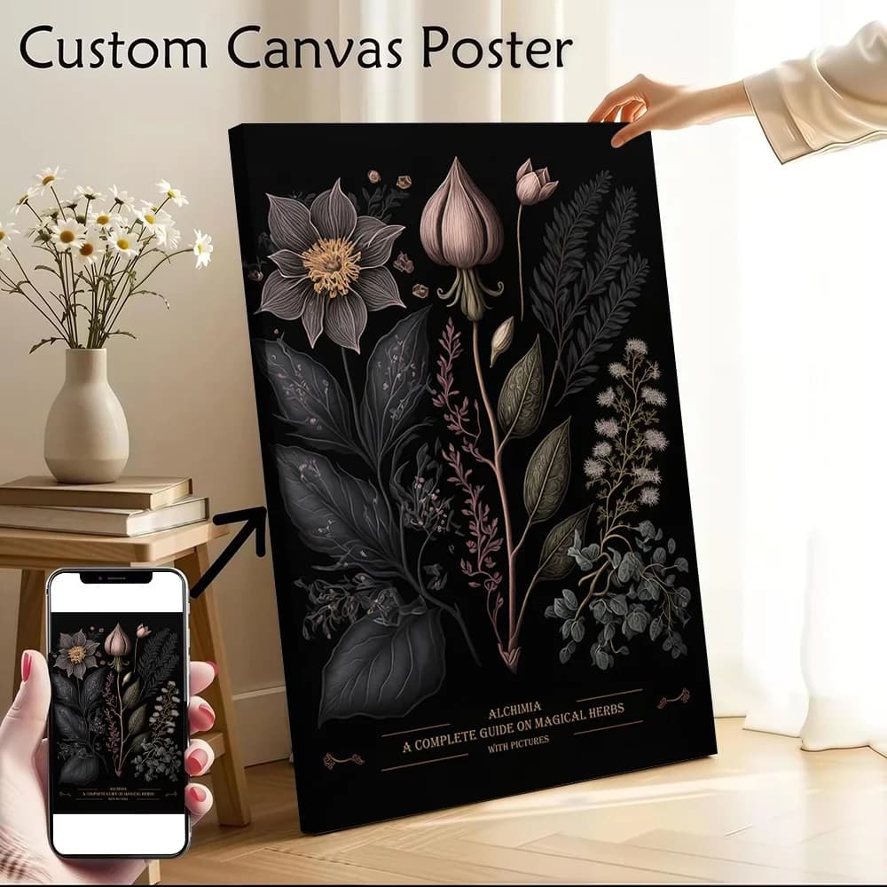 Alchemy Guidebook Printed Canvas Poster Personalized High Quality Wall Art Paintings for Home Decor Luxury Decoration Bedroom