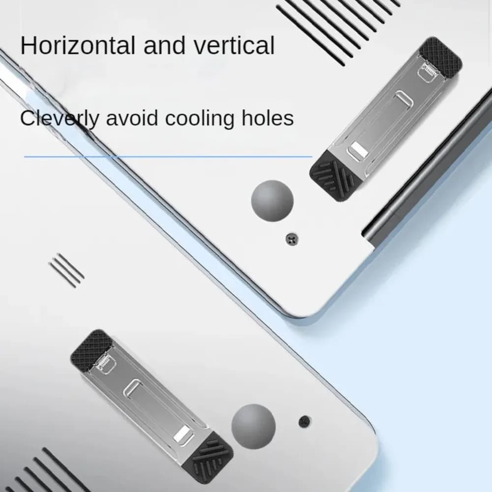 Supporto Portatile Antiscivolo per Laptop, Base Pieghevole in Metallo per Notebook, Supporto Universale Mini per Computer Portatile