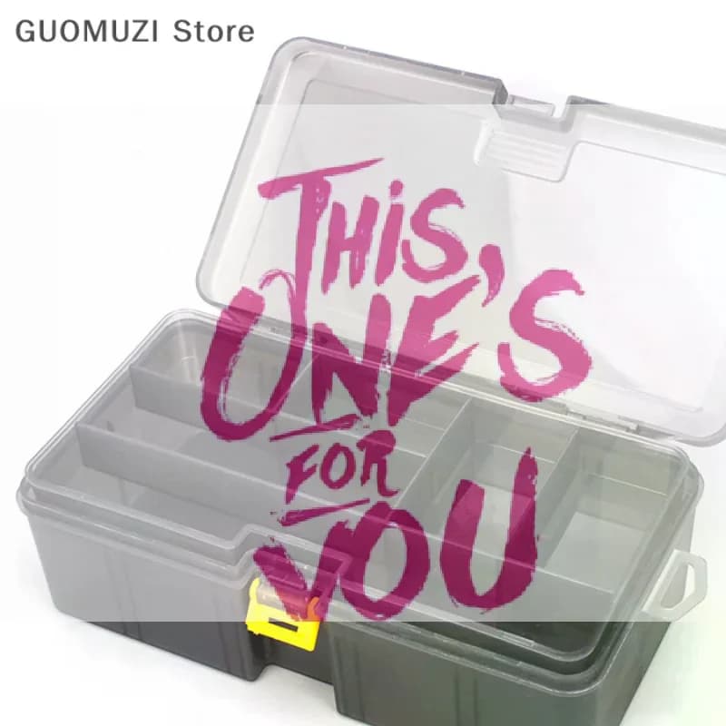1 pcs double layer fishing gear box waterproof plastic case for storing baits / hook fishing gear accessories