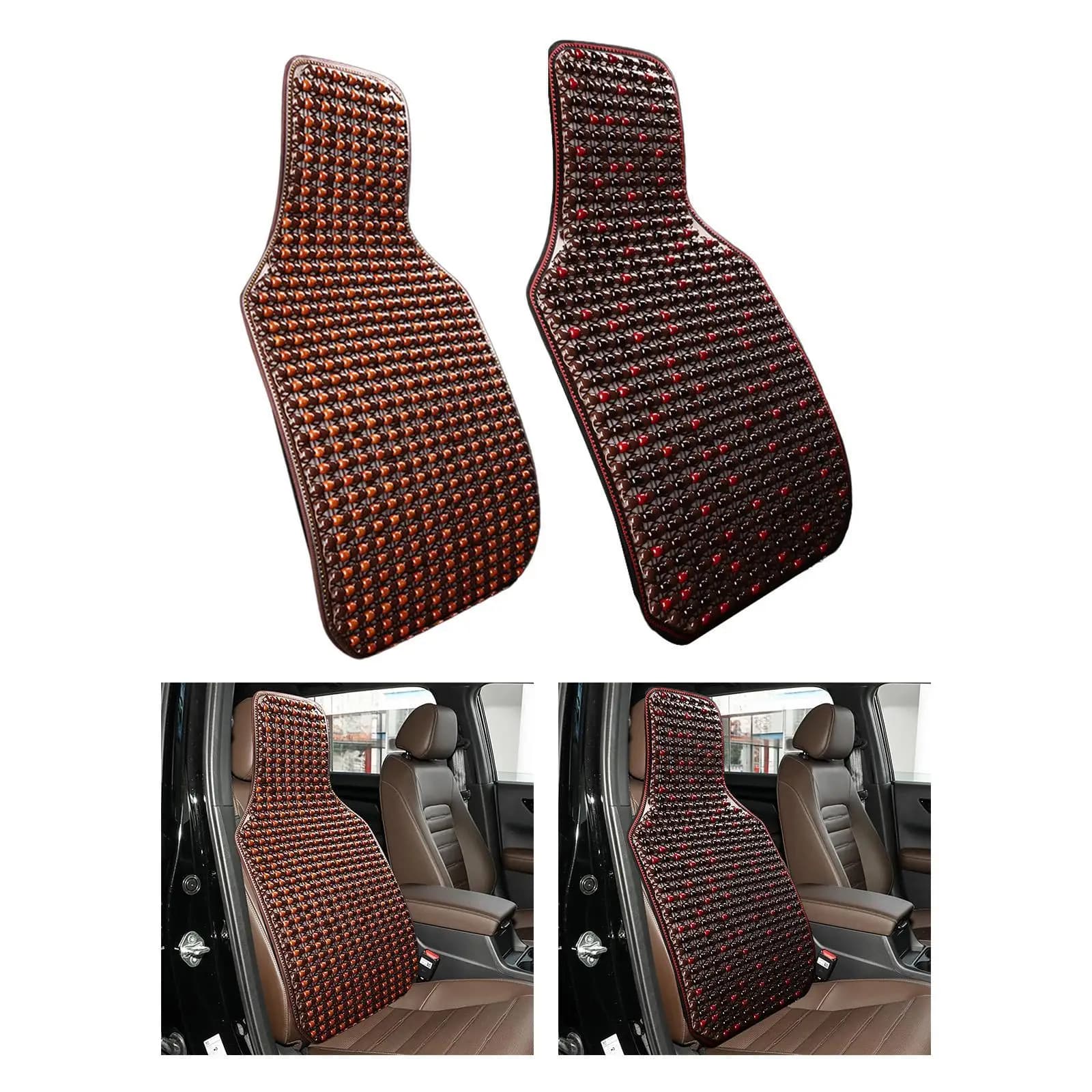 Comfortable car seat cushion with wooden beads, refreshing chair lining, ventilated vehicle interior cushion